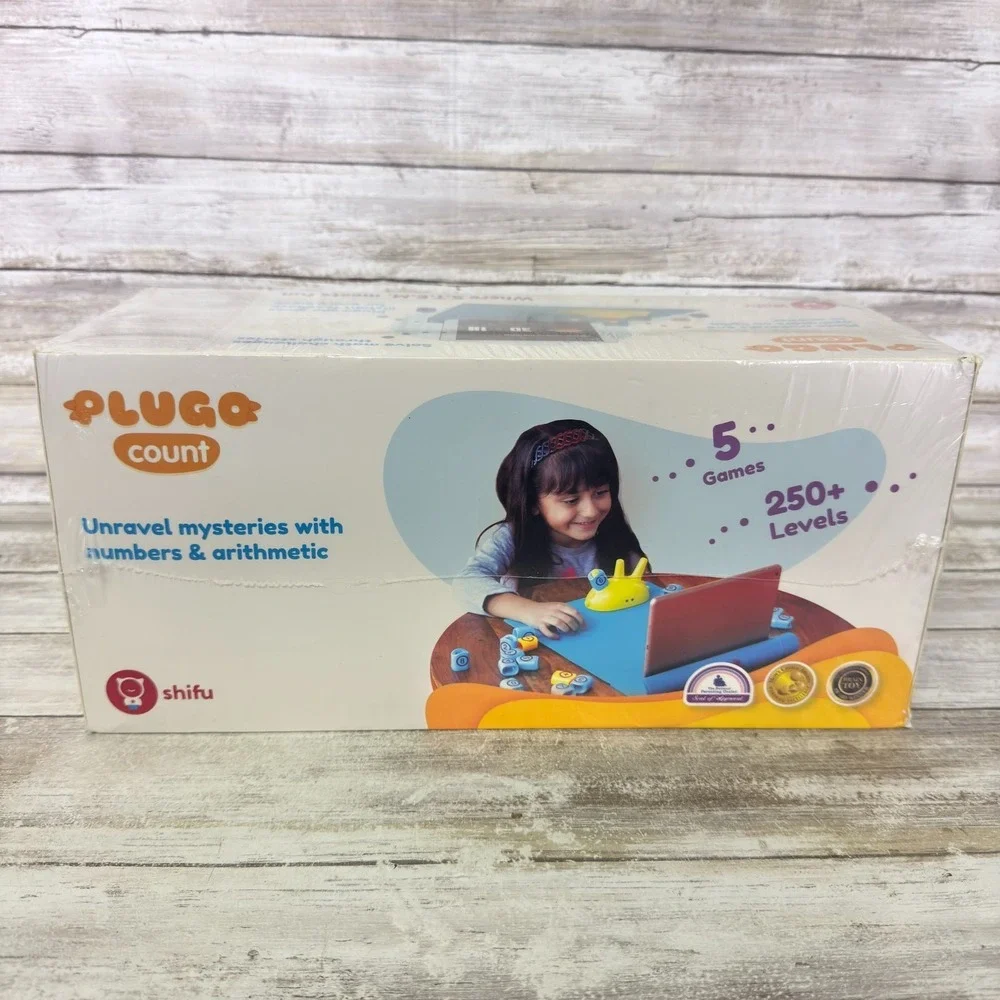 Shifu Plugo Count Math Game Stories & Puzzles Ages 4+ Create a Genius. Brand New